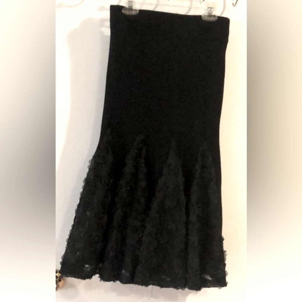A beautiful black lace design skirt